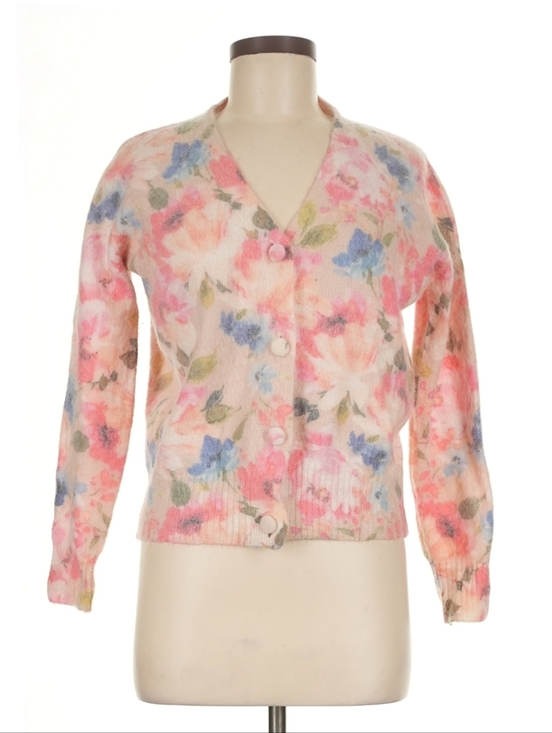 Bartolini Sweaters - Bartolini Floral Button-Front Cardigan
